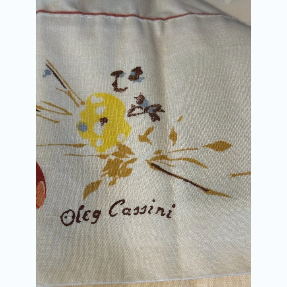 Vintage Oleg Cassini Twin Sheet Set Floral Flat & Fitted Cottagecore No Cases